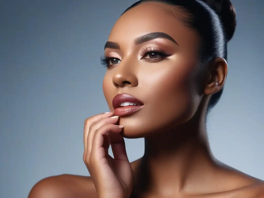 Producto de belleza inclusivo unifica a diferentes géneros y etnias Una imagen inspiradora de personas diversas usando productos belleza sin género inclusivos, mostrando unidad y empoderamiento
