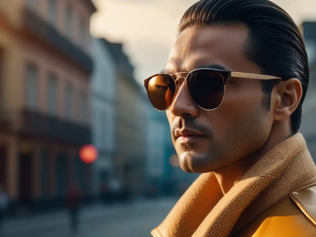 Estilos de lujo: Perfectos lentes de sol para cada rostro Una imagen llena de estilo y diversidad, mostrando gafas de sol para diferentes tipos de rostros en un entorno lujoso y moderno