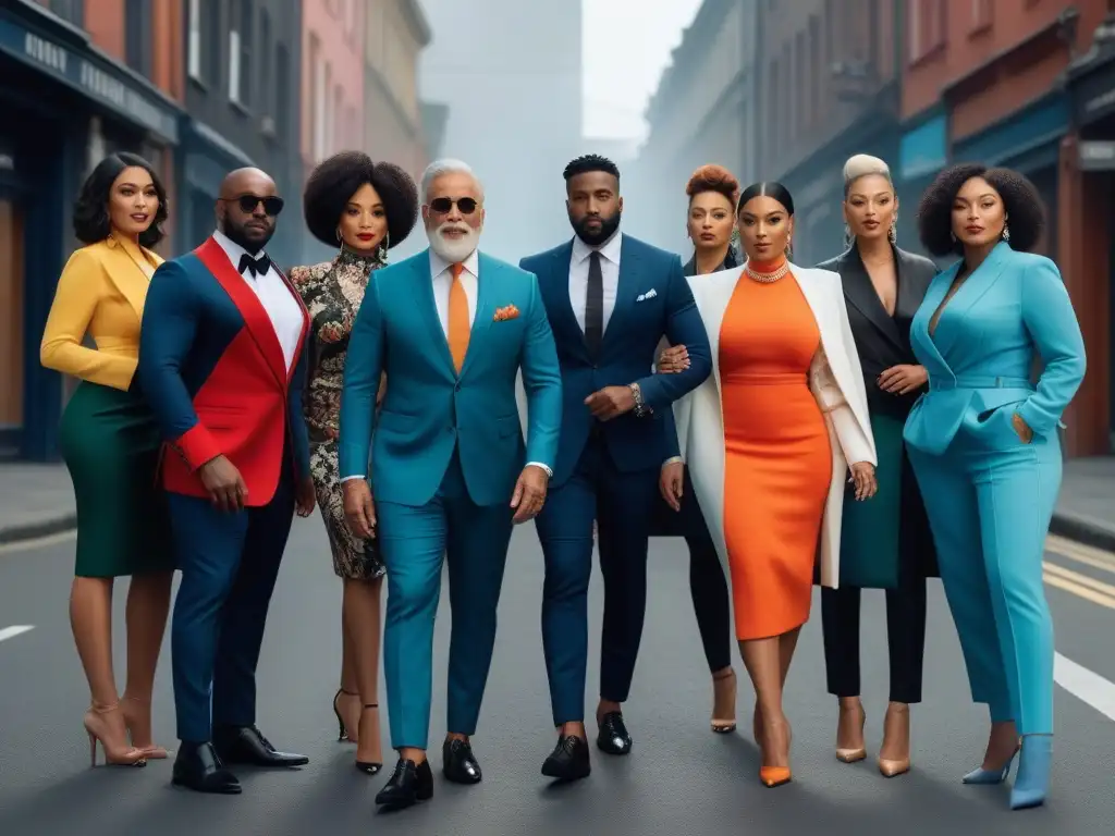 Estilo diverso y empoderado: moda urbana para todos Una imagen de moda adaptable para diferentes cuerpos, celebrando la diversidad a través de estilos únicos en un ambiente urbano chic