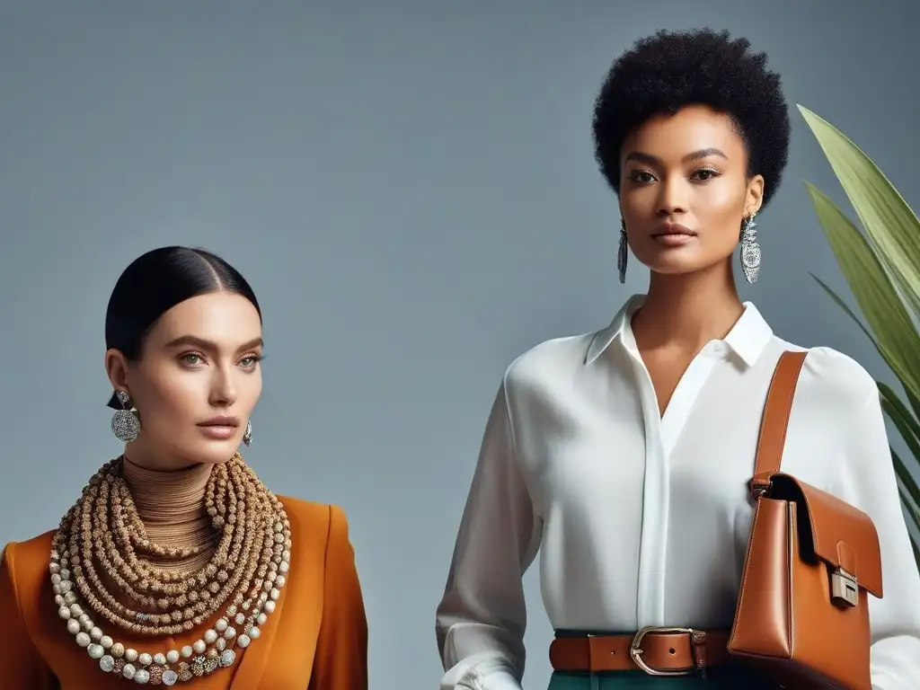 Accesorios sostenibles: moda diversa y ecofriendly Una imagen de moda diversa con personas luciendo accesorios sostenibles en un entorno moderno y natural
