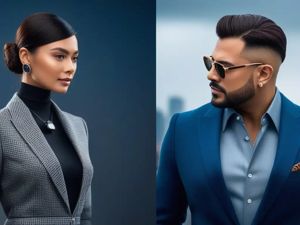 Grupo diverso con smartwatches premium: estilo inclusivo y moderno Una imagen de moda inclusiva para todos los cuerpos, con personas de diversas edades, géneros y etnias luciendo smartwatches y accesorios tecnológicos con estilo en un entorno moderno y sofisticado