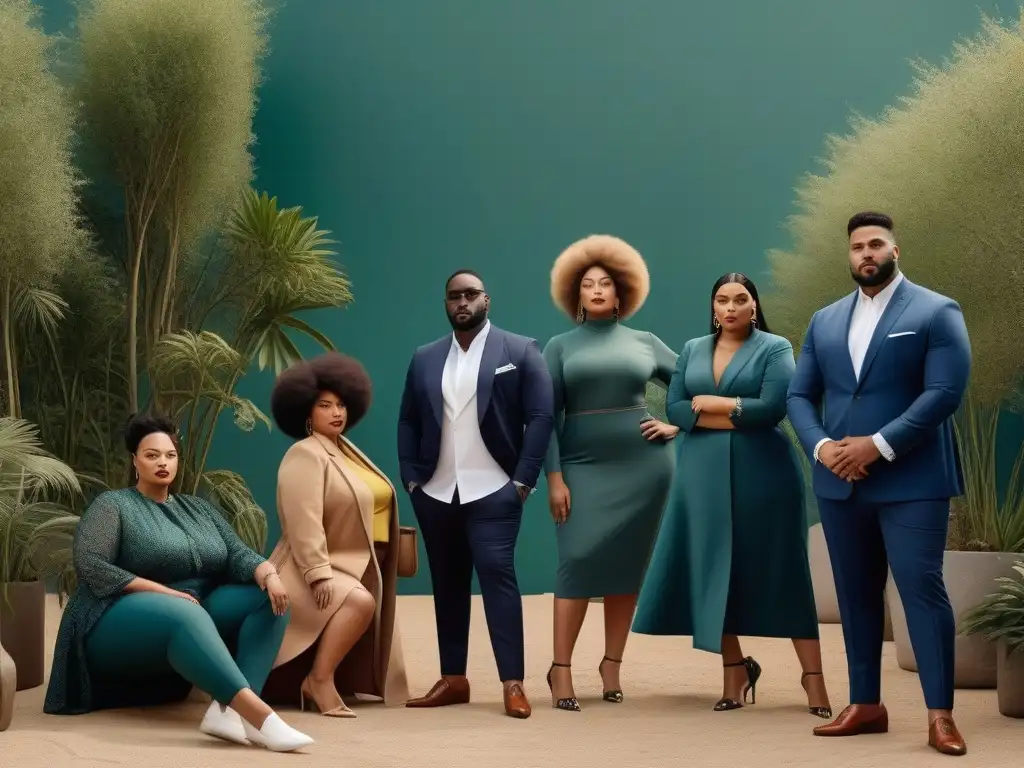 Sostenible y diverso: moda customizada para todos Una imagen de moda sostenible y diversidad, con un grupo elegante de distintas etnias y estilos en un entorno urbano
