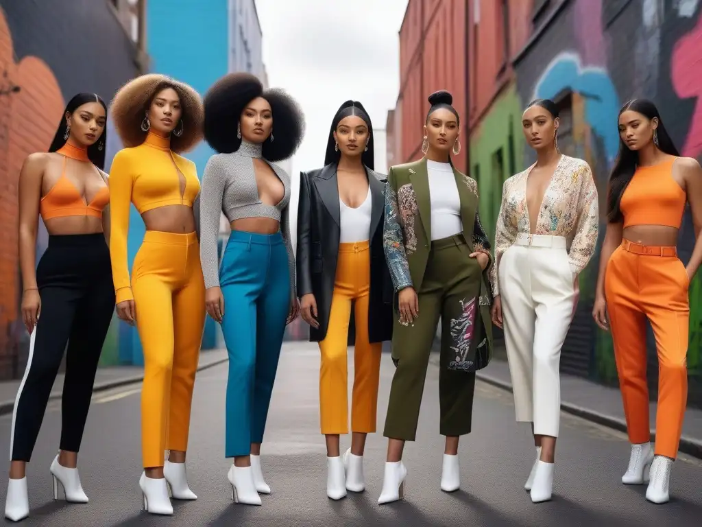 Moda inclusiva: diversidad de cuerpos y estilos en la ciudad Una imagen de modelos diversos exhibiendo moda urbana, transmitiendo confianza y estilo