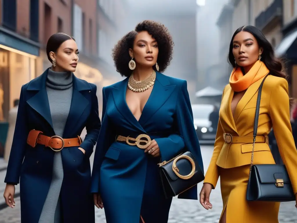 Estilo inclusivo: diversidad y elegancia en accesorios de diseñador Una imagen de personas diversas luciendo accesorios de diseñador en la calle