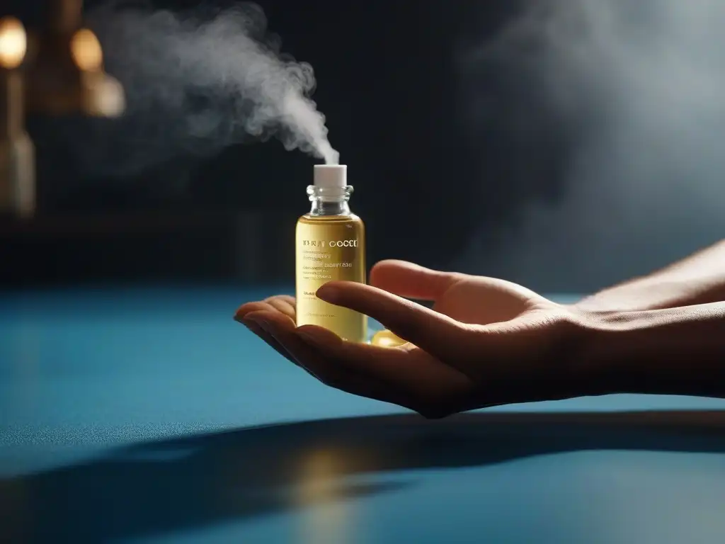 Rostros diversos reciben hidratación celestial Una imagen serena de manos diversas vertiendo aceites corporales sobre diferentes tonos de piel, destacando los beneficios para diversos tipos de piel