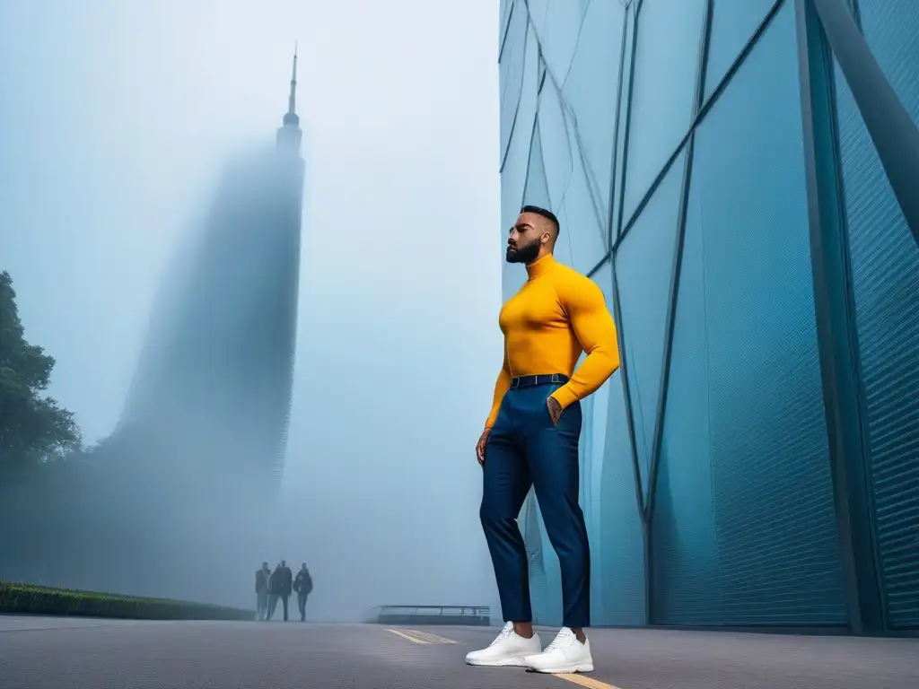 Moda alta: diversidad y confianza en la ciudad Una imagen urbana de moda tall y autoaceptación: individuos altos, seguros y estilosos mostrando su confianza y estilo único en la ciudad