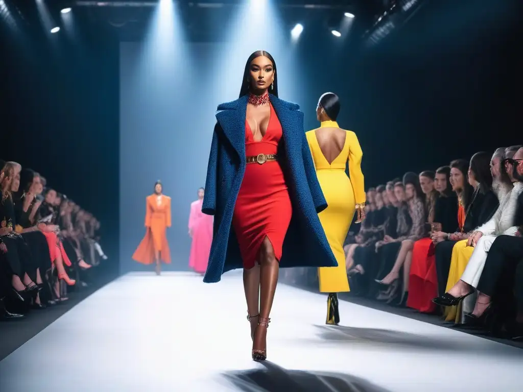 Desfile de moda inclusivo: diversidad cultural en pasarela Una impactante exhibición de moda inclusiva global con modelos de diversas culturas desfilando en una pasarela vibrante