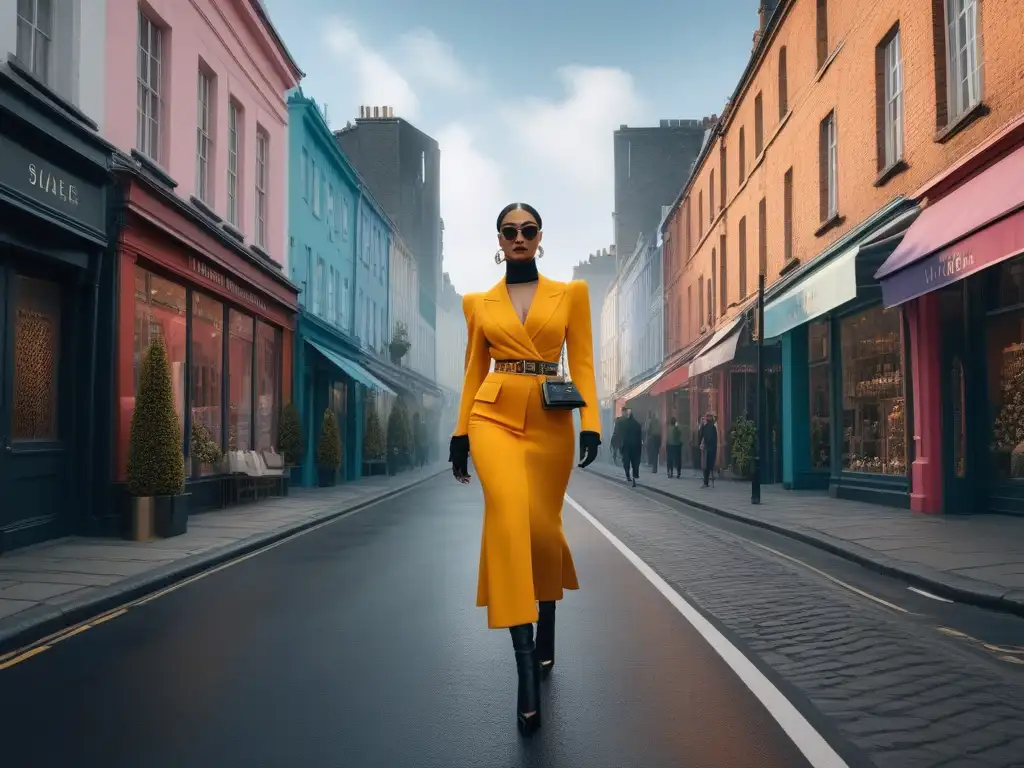Influencers de moda diversa en ciudad vibrante Una impactante imagen de moda inclusiva con influencers de diversidad, desfilando con confianza por una colorida calle de la ciudad