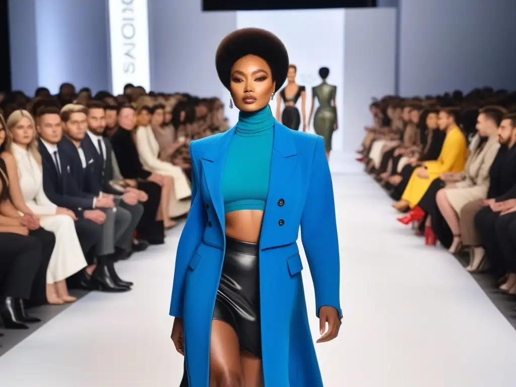 Desfile de moda inclusivo: diversidad y empoderamiento en la pasarela Una impactante pasarela con modelos diversos desfilando con confianza y estilo