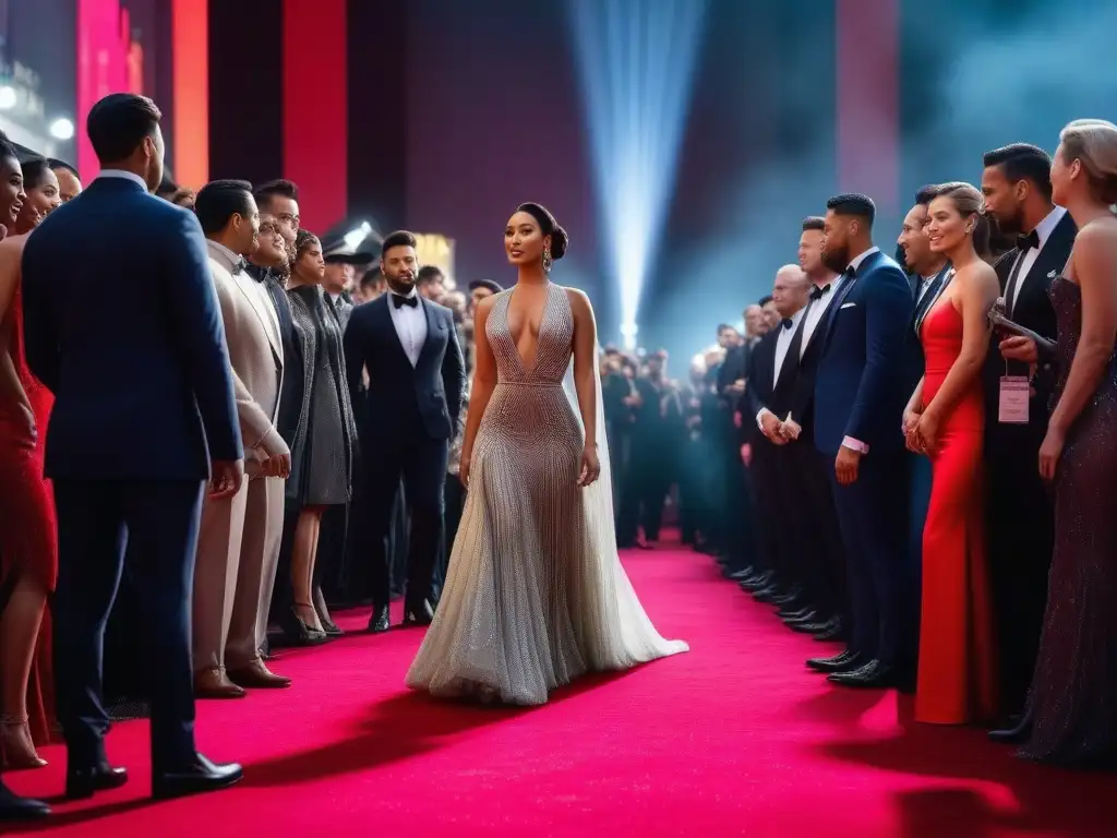Desfile de estrellas: diversidad y empoderamiento en Hollywood Una representación inclusiva y glamorosa de actores en una premiere