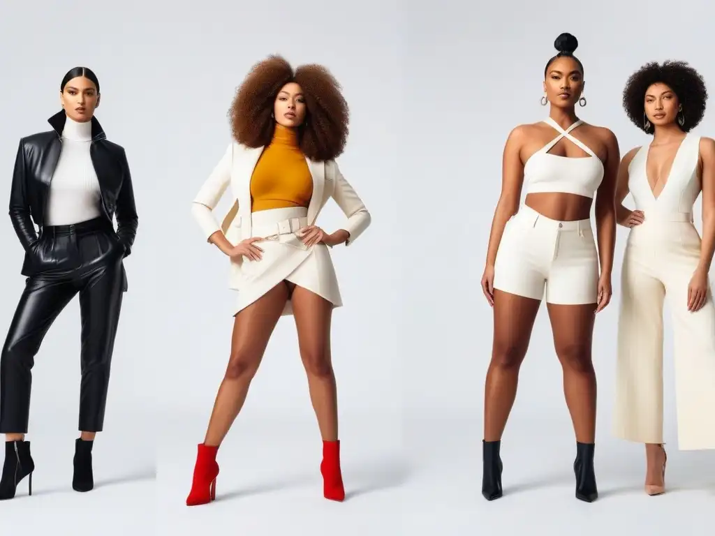 Moda inclusiva: Celebrando la diversidad con estilo Una Fotografía inclusiva de moda: modelos diversos unidos en un estudio, irradiando confianza y empoderamiento con estilo y autenticidad