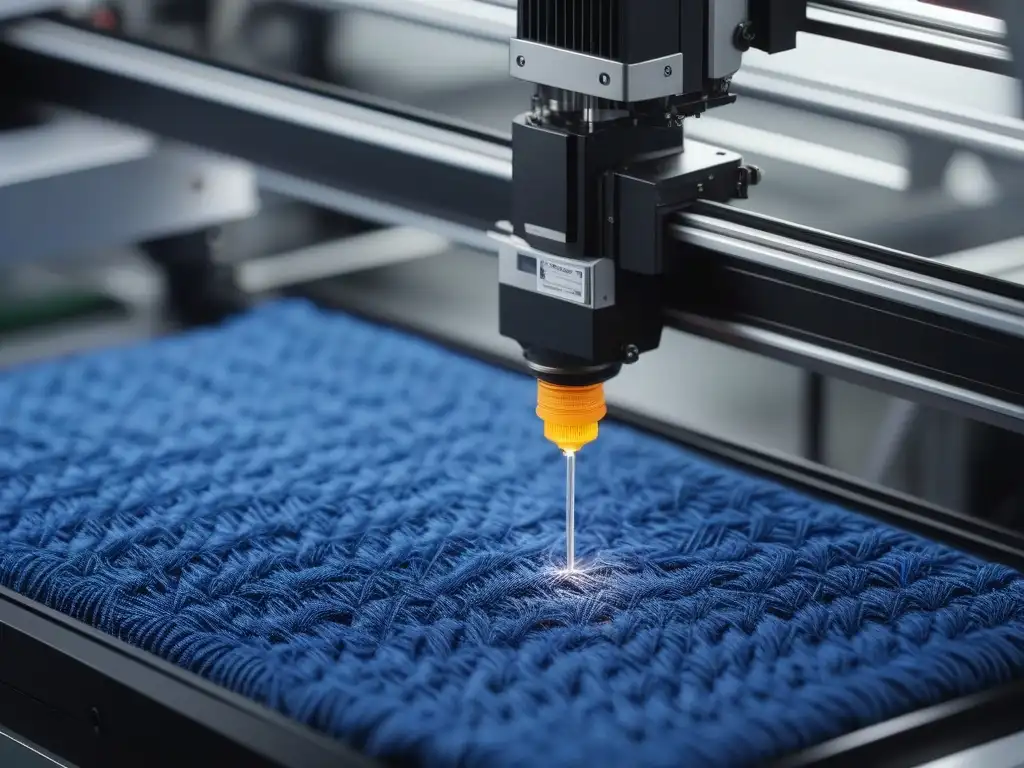 3D printer hightech: creación sostenible de textiles Increíble impresora 3D reduciendo desperdicios en la industria de la moda con tecnología innovadora y sostenible