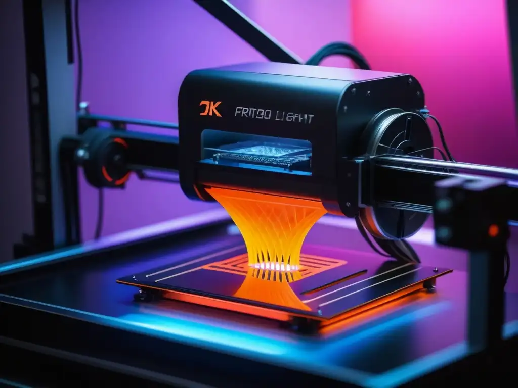 Revolutionary 3D printer personalizando moda con precisión Increíble impresora 3D creando diseño de moda personalizado con filamentos coloridos