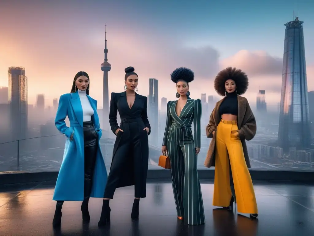 Influencers de moda petite: diversidad y empoderamiento Influencers petite que cambiaron la industria de la moda, unidas en estilo y diversidad frente a la ciudad moderna