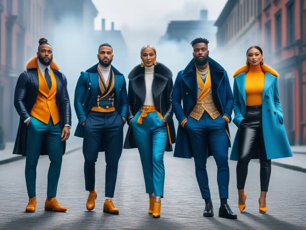 Diversidad y estilo inclusivo: influencers urbanos en moda adaptativa Influencers de moda adaptativa y diversidad posan con confianza en un entorno moderno y empoderador