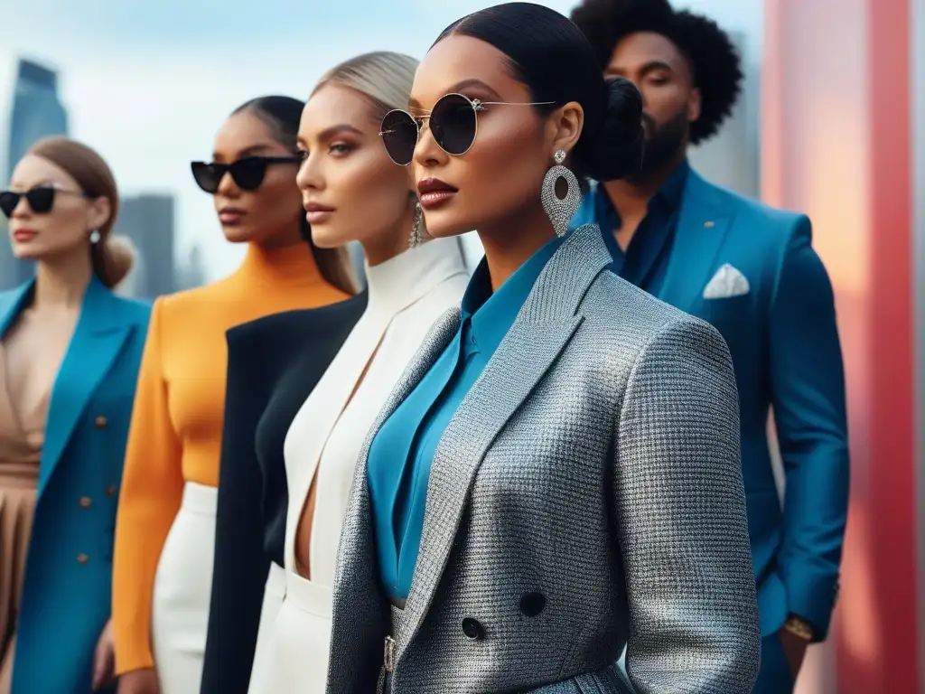 Influencers de moda: diversidad y estilo urbano en ciudad vibrante Influencers de moda celebrando diversidad de tallas e inclusión en la ciudad