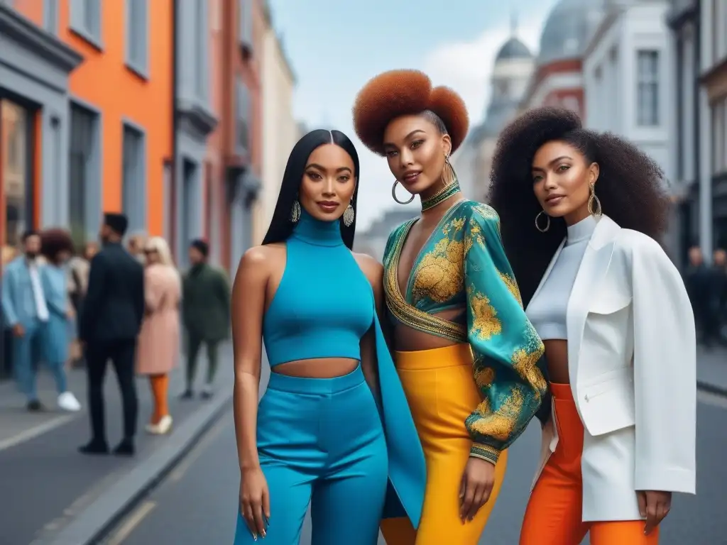 Influencers de la moda celebran la diversidad en la ciudad Influencers de moda incluyente en una ciudad vibrante, mostrando tendencias creativas y un futuro brillante