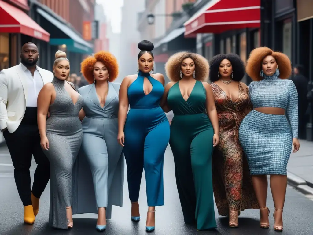 Influencers de moda plus size en la ciudad Influencers de moda tallas grandes posando con estilo en la ciudad