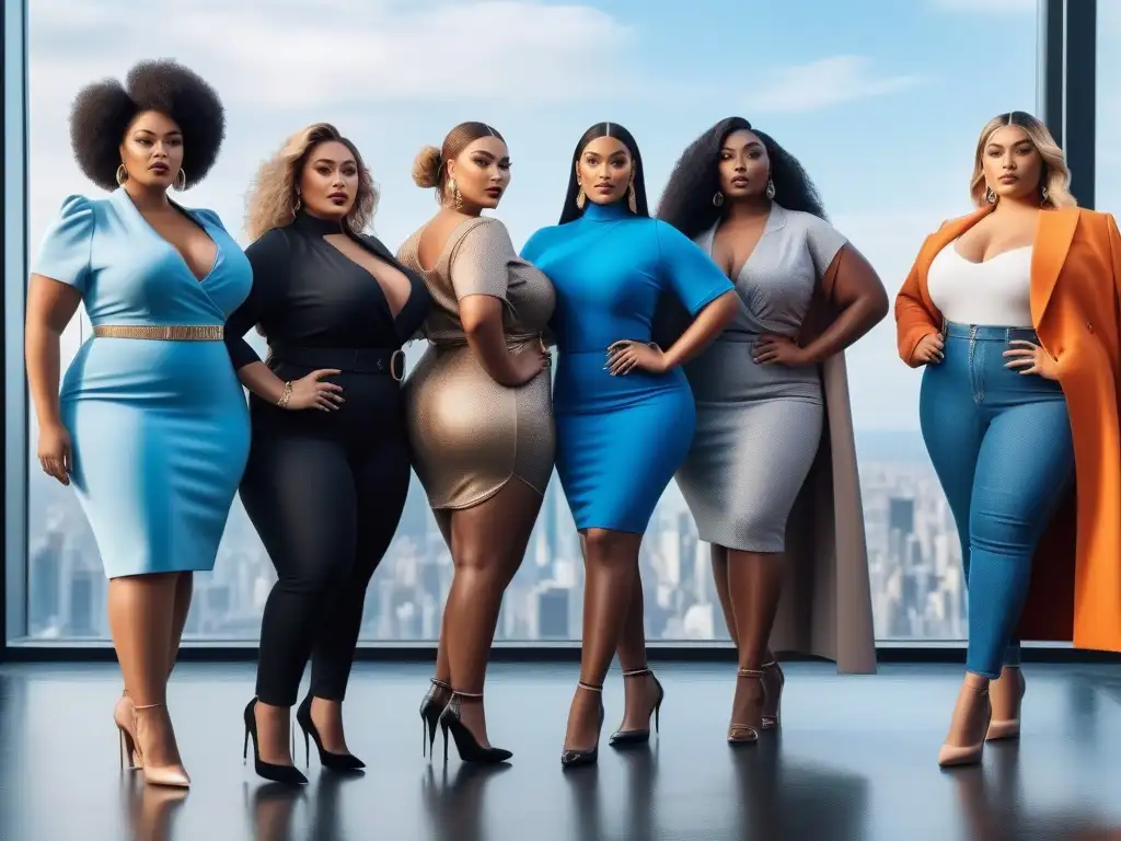 Influencers de moda plus size en empoderamiento y estilo urbano Inspiración en moda tallas grandes: influenciadores seguras y elegantes frente a la ciudad