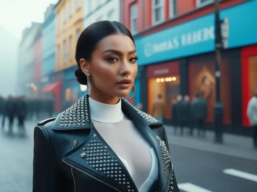 Diversidad y estilo en la moda urbana: influencers empoderados en ciudad 8k Una inspiradora imagen de moda inclusiva para todos cuerpos en una bulliciosa calle urbana