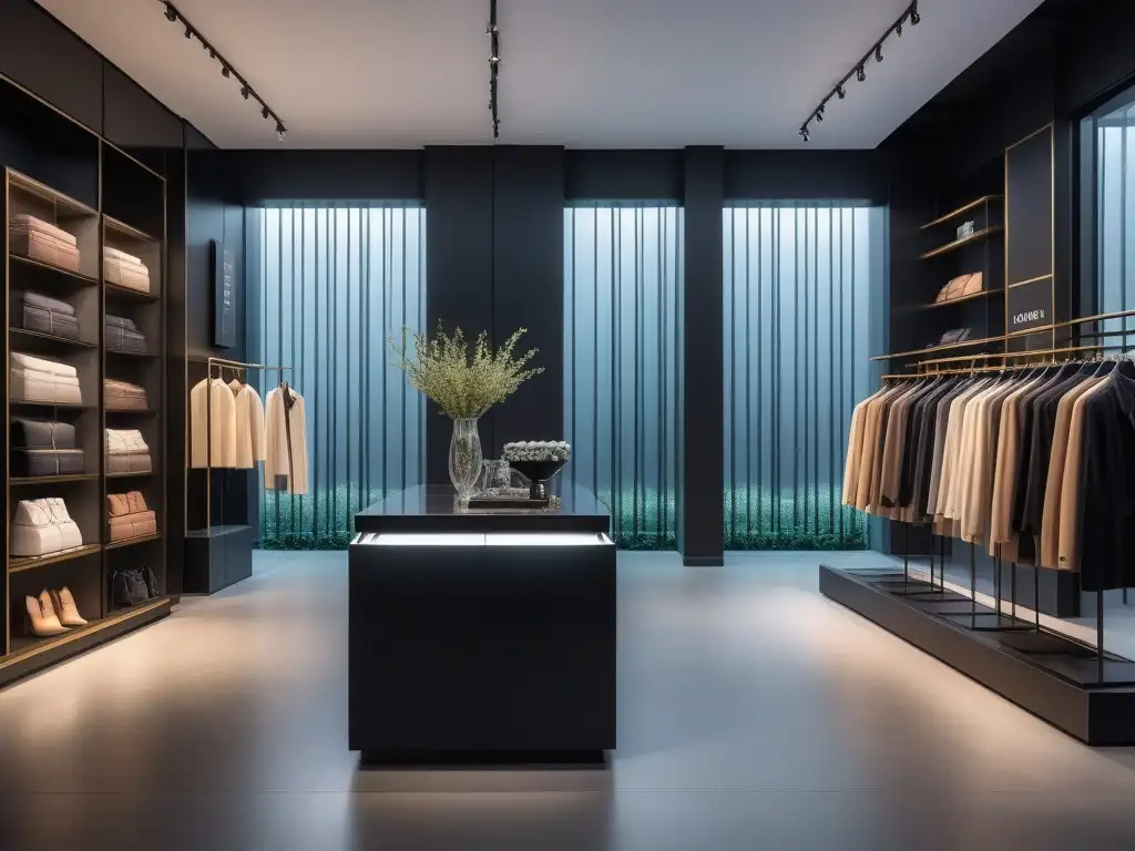 Boutique de moda exclusiva: elegancia y estilo moderno Interior sofisticado de boutique de moda con ambiente elegante y exclusivo