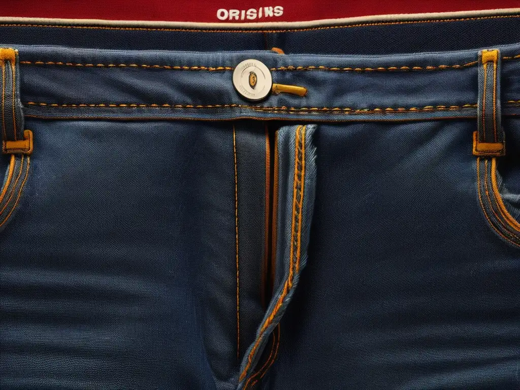 Evolución del denim: historia desde Levi Strauss hasta hoy Una línea de tiempo ilustrando la evolución del denim desde los primeros jeans de Levi Strauss en el siglo XIX