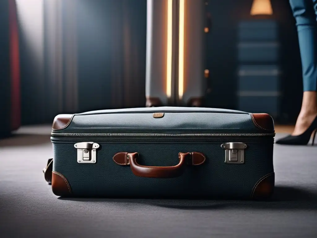 Packing ligero: Maleta moderna con estilo Maleta moderna siendo expertamente llenada con ropa petite