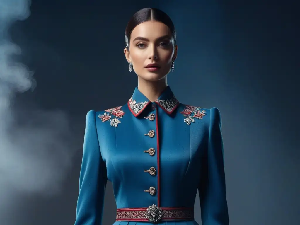 Maniquí de moda alta: elegancia y sofisticación en 8k Maniquí elegante en moda alta, iluminado con detalle y sofisticación