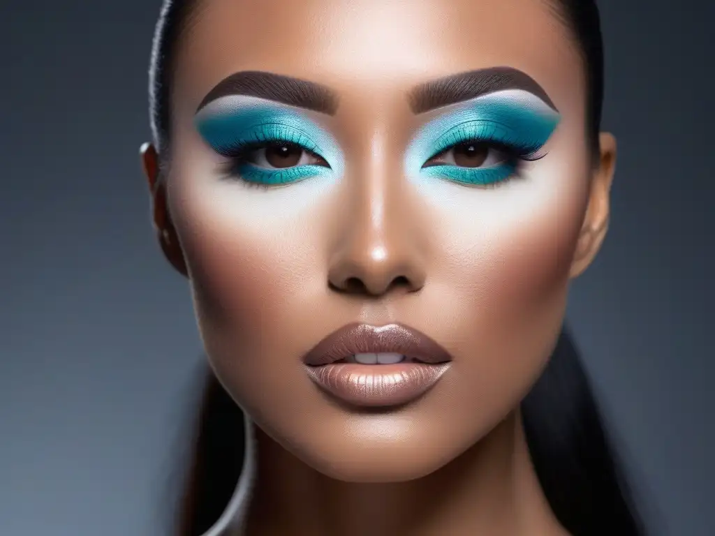 Maquillaje de transformación para la belleza trans Un maquillador experto aplica base con destreza en la piel de una persona transgénero, realzando su belleza única