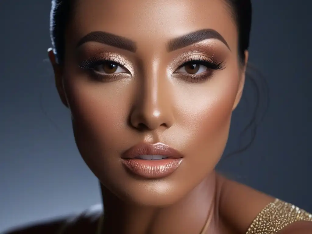 Maquillaje fluido: Radiante cobertura para todos los tonos de piel Maquillaje fluido para todos los tonos: modelos exhiben tonos de base perfectamente aplicados, realzando su belleza radiante