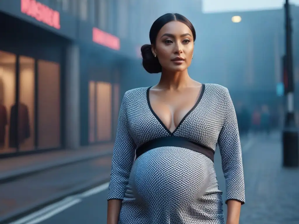 Moda maternal inclusiva: mujeres embarazadas seguras y diversas Marcas moda maternal inclusivas: Mujeres embarazadas diversas lucen moda inclusiva en entorno urbano chic