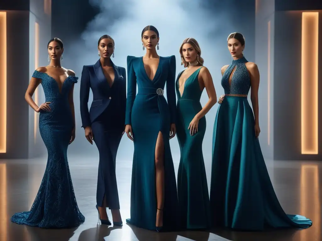 Altas y elegantes: moda sofisticada para eventos especiales Moda tall para eventos especiales: Mujeres elegantes y seguras, luciendo atuendos sofisticados en un escenario glamuroso