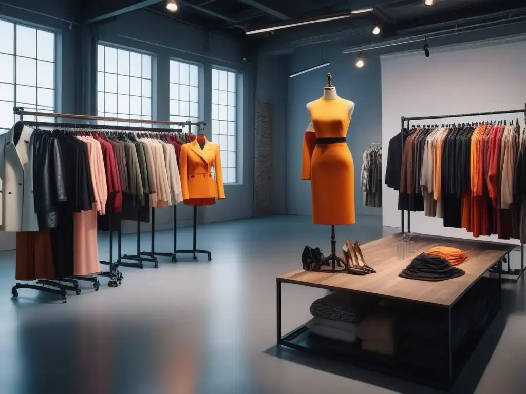 Moda inclusiva: modelos diversos en estudio de alta costura Producción de moda inclusiva con modelos de diversos cuerpos, diseñando en un estudio moderno y dinámico