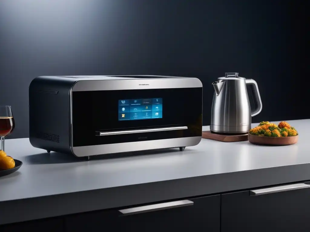 Cocina futurista con gadgets inteligentes integrados Moderna cocina futurista con gadgets inteligentes integrados