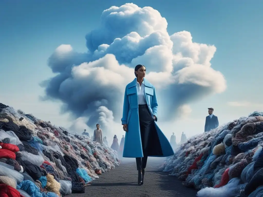 Moda sostenible: desmitificando conceptos con estilo Ilustración moderna de personas en moda sostenible, desmintiendo mitos y percepciones