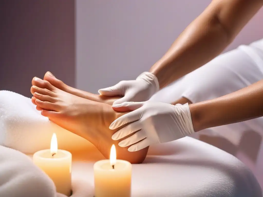 Exquisito tratamiento de parafina en spa de lujo Un momento de lujo y relajación en un spa exclusivo, con manos y pies recibiendo un tratamiento de parafina