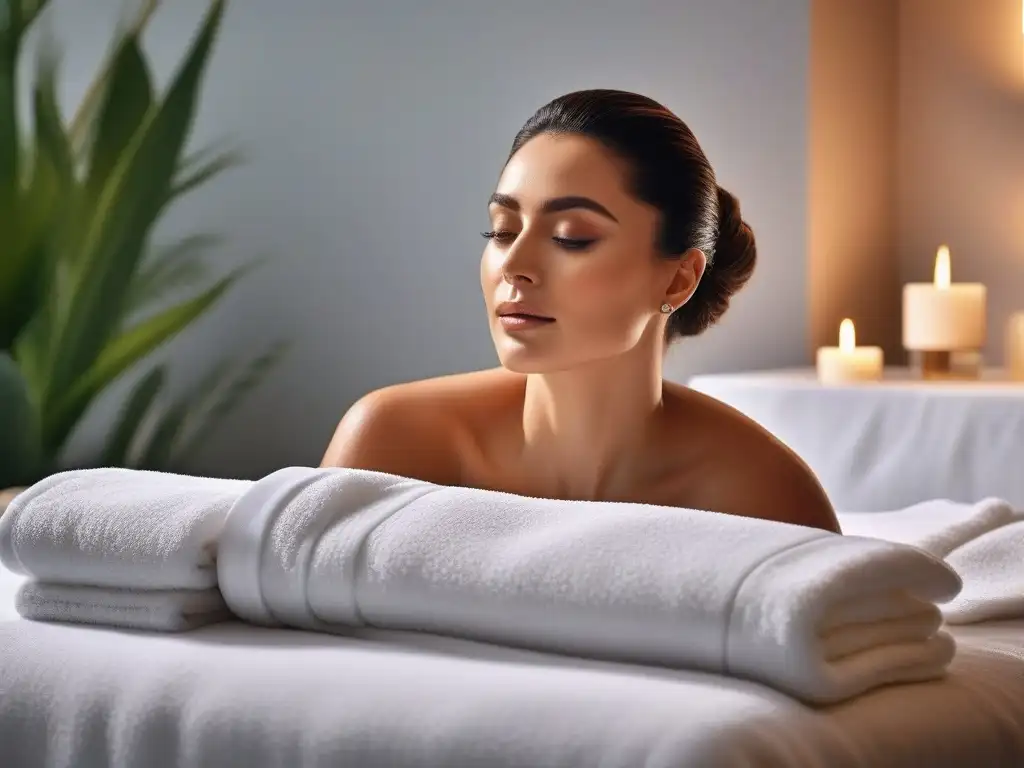 Exclusivo tratamiento facial en spa: lujo y relajación Un momento de relajación y rejuvenecimiento en un spa, con tratamientos piel radiante invierno