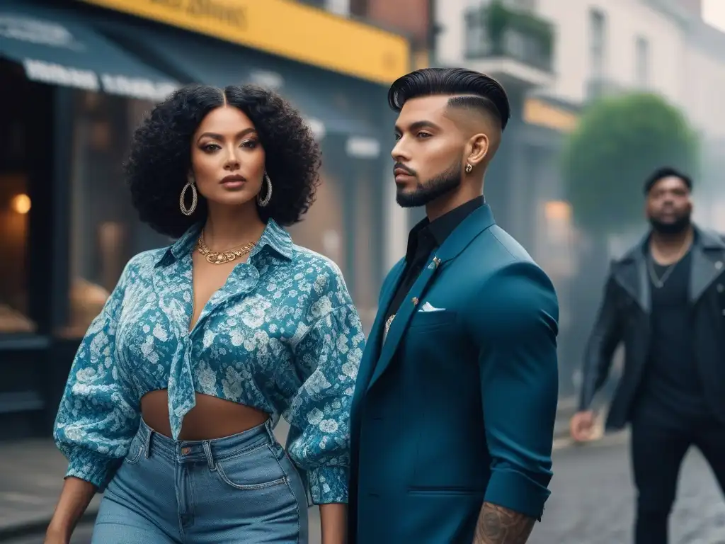 Moda inclusiva: diversidad y estilo en la ciudad Una muestra vibrante y diversa de moda inclusiva, mostrando autoconfianza en cuerpos diversos
