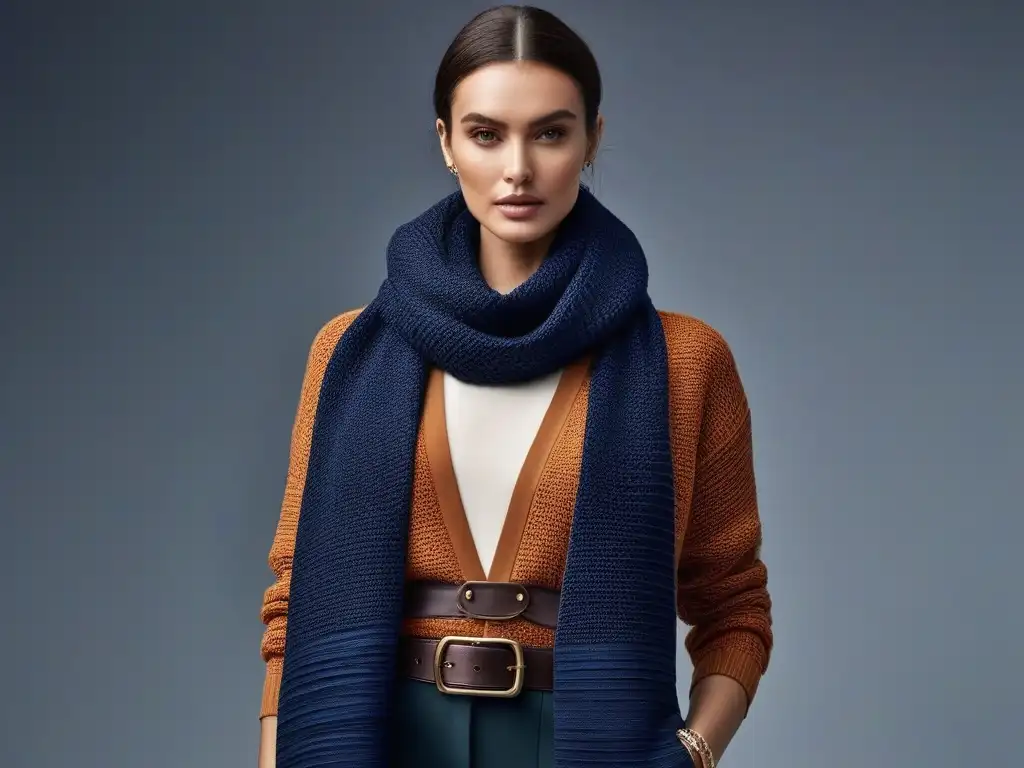 Estilo de capas para altas: sofisticación urbana Una mujer alta y elegante combinando prendas en capas con confianza en un entorno urbano iluminado, siguiendo consejos para vestir en capas