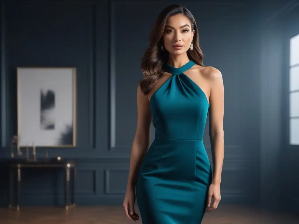 Dress chic para mujeres petite: elegancia en un sheath dress Una mujer petite posa con confianza en un elegante vestido entallado, ideal para Petite corte