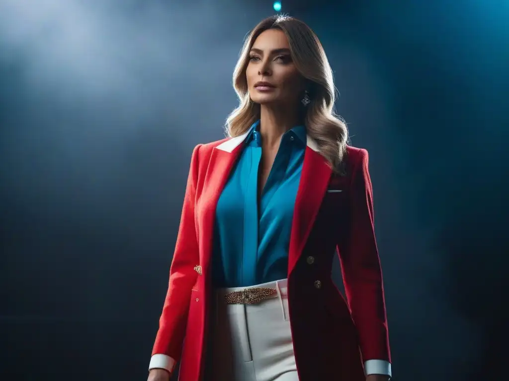 Outfit perfectamente coordinado para mujeres pequeñas: inspiración de estilo moderno y profesional Una mujer pequeña destaca con un atuendo perfectamente coordinado, resaltando la importancia de los colores en guardarropas de tallas petite