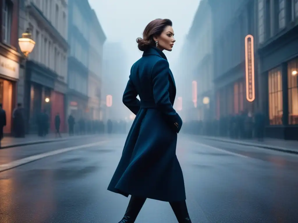 Chaqueta ajustada: estilo urbano y empoderamiento para mujeres petite Una mujer petite segura, luciendo un abrigo elegante en la ciudad
