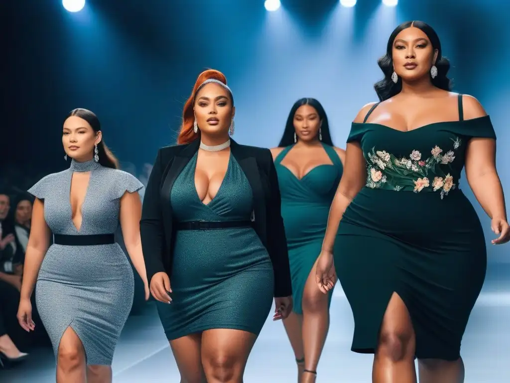 Desfile de Moda Plus Size: Empoderamiento y Diversidad en la Pasarela Mujeres que rompieron techo en la moda plussize desfilan seguras y empoderadas, diversidad y estilo brillan en la pasarela