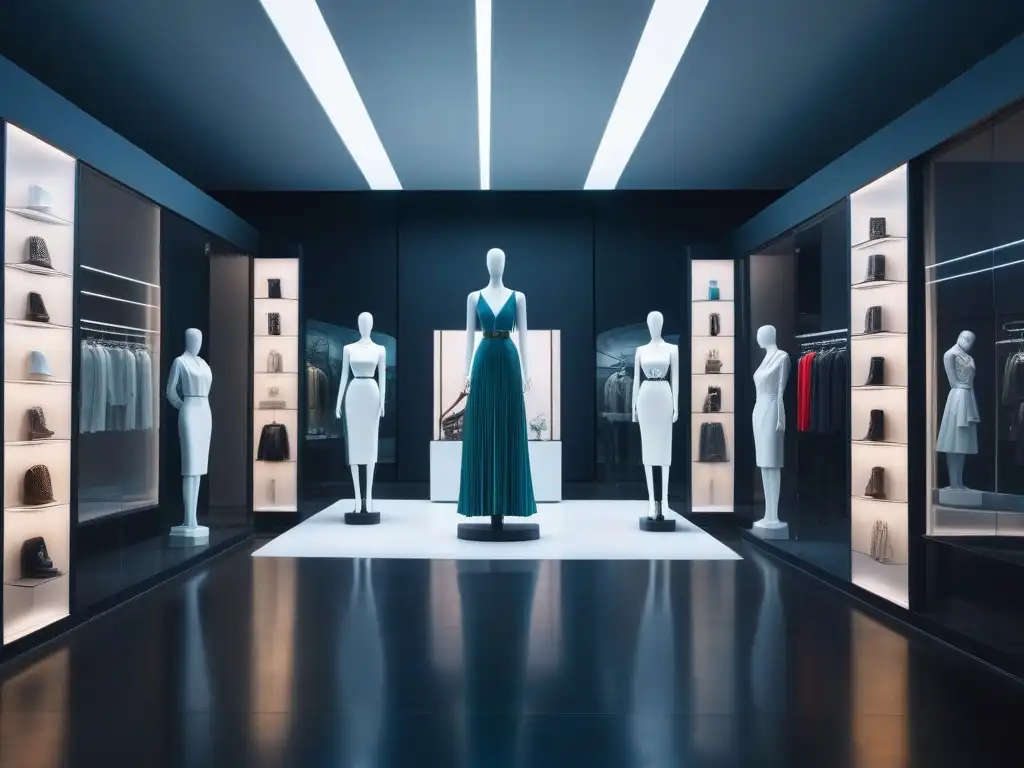 Museo de moda vanguardista: elegancia clásica y estilo contemporáneo Un museo de moda para iconos con arquitectura vanguardista y piezas icónicas iluminadas por luz natural