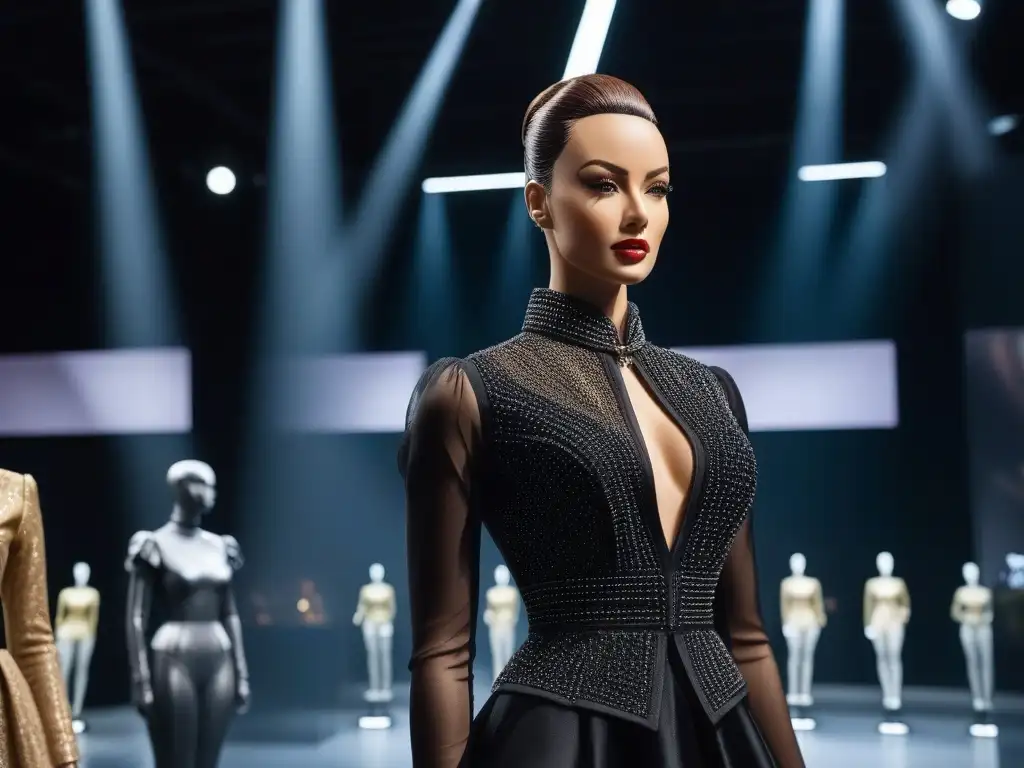 Maniquíes de cine: Celebrando la diversidad en la historia del cine Un museo moderno exhibe maniquíes con vestuarios icónicos de moda y cine, celebrando la diversidad