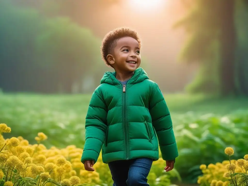 Niños felices juegan en parque inclusivo con moda sostenible Niños felices juegan en parque verde con moda inclusiva y sostenible