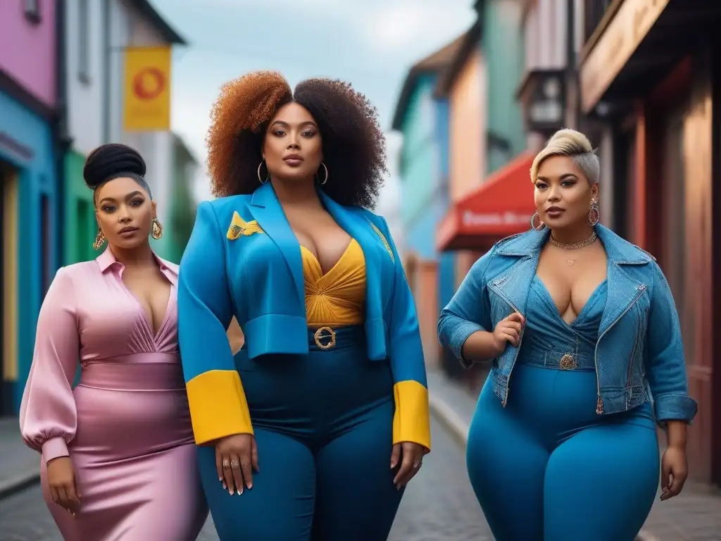 Niños de moda con diversidad y autoconfianza en la ciudad Niños plus size seguros de sí mismos lucen sus consejos de estilo en la ciudad