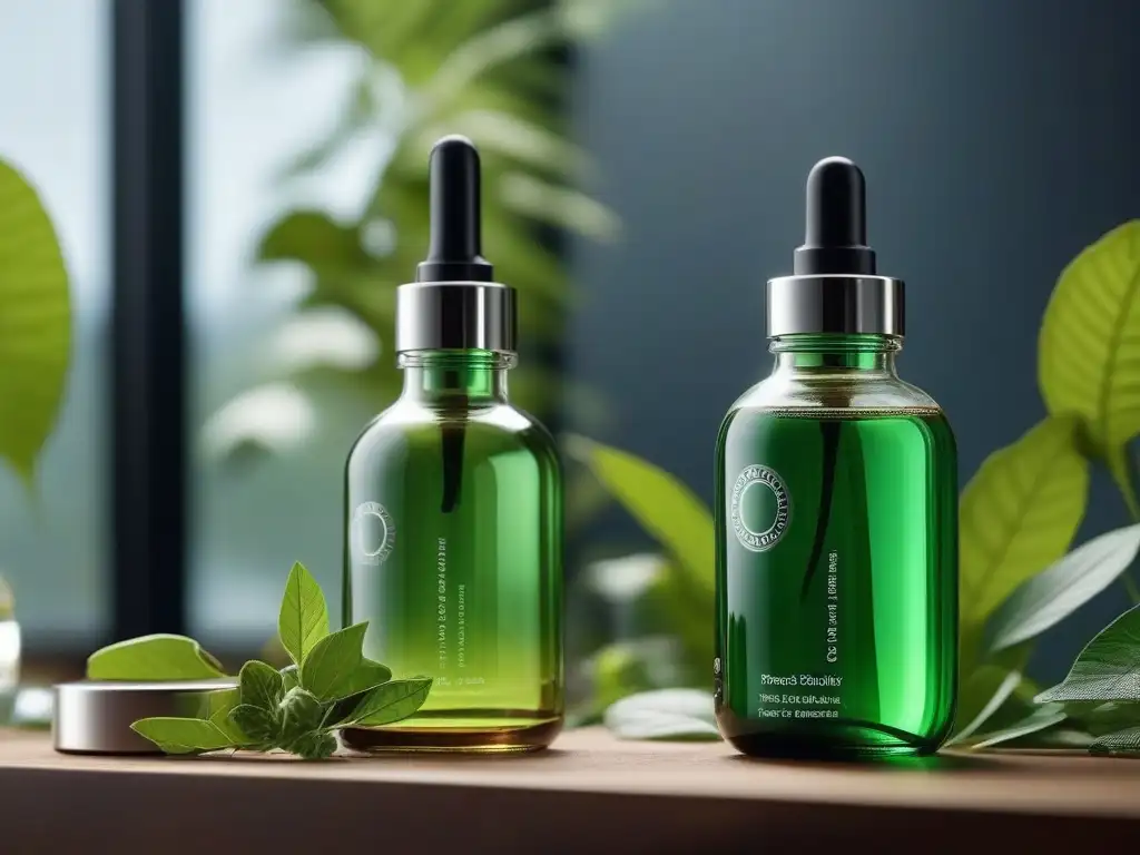 Rutina de belleza eco-lujosa: productos premium en empaques sostenibles Un oasis de belleza sostenible con productos de alta gama en armonía con la naturaleza