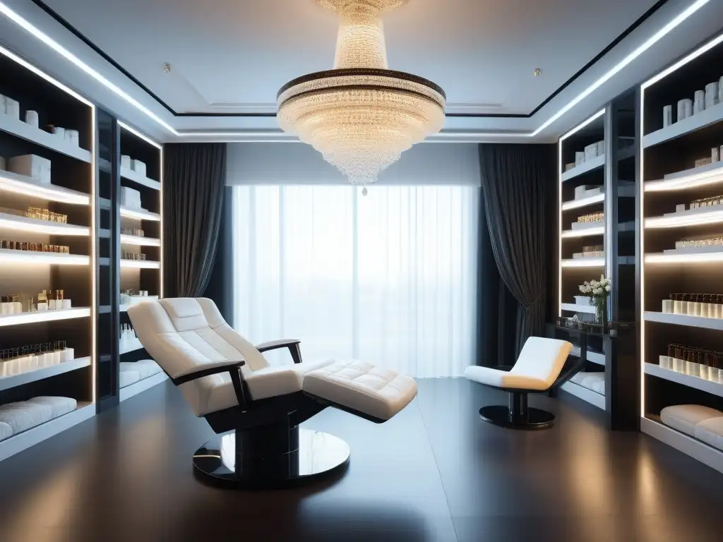 Experiencia de lujo en un elegante spa de cuidado de la piel Un oasis de lujo para piel: esteticista aplica mascarilla dorada en cliente relajado