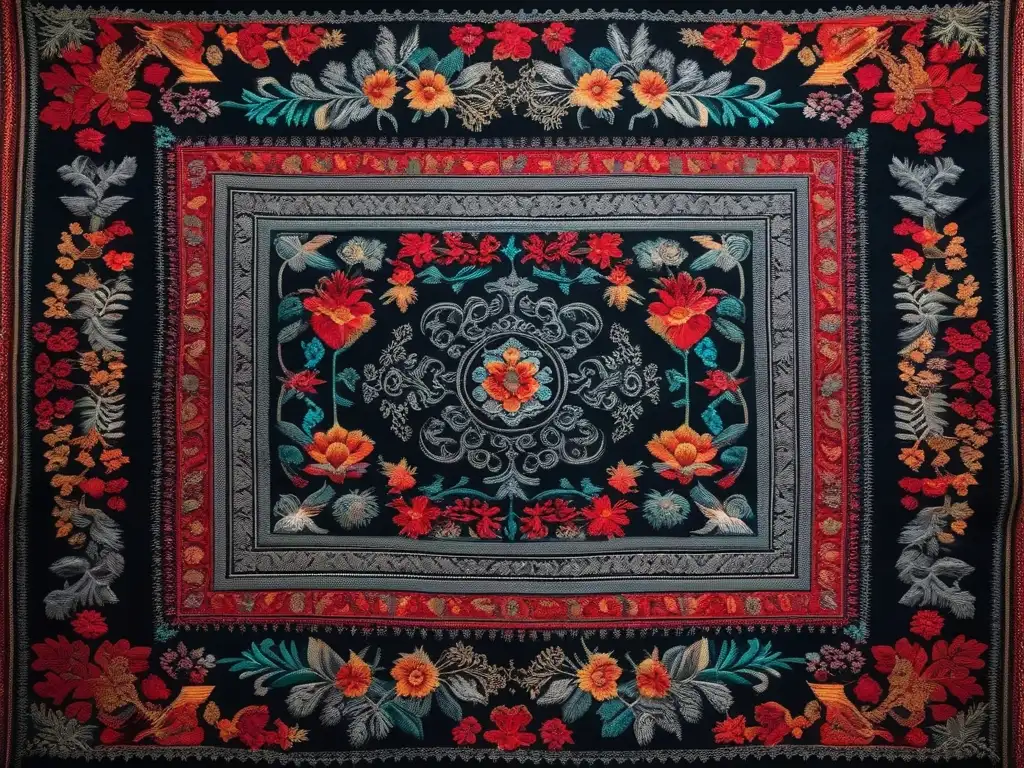 Tapestry multicultural vibrante: belleza en diversidad Una obra de arte textil intrincada, reflejo de la diversidad cultural y la influencia global de las tradiciones textiles